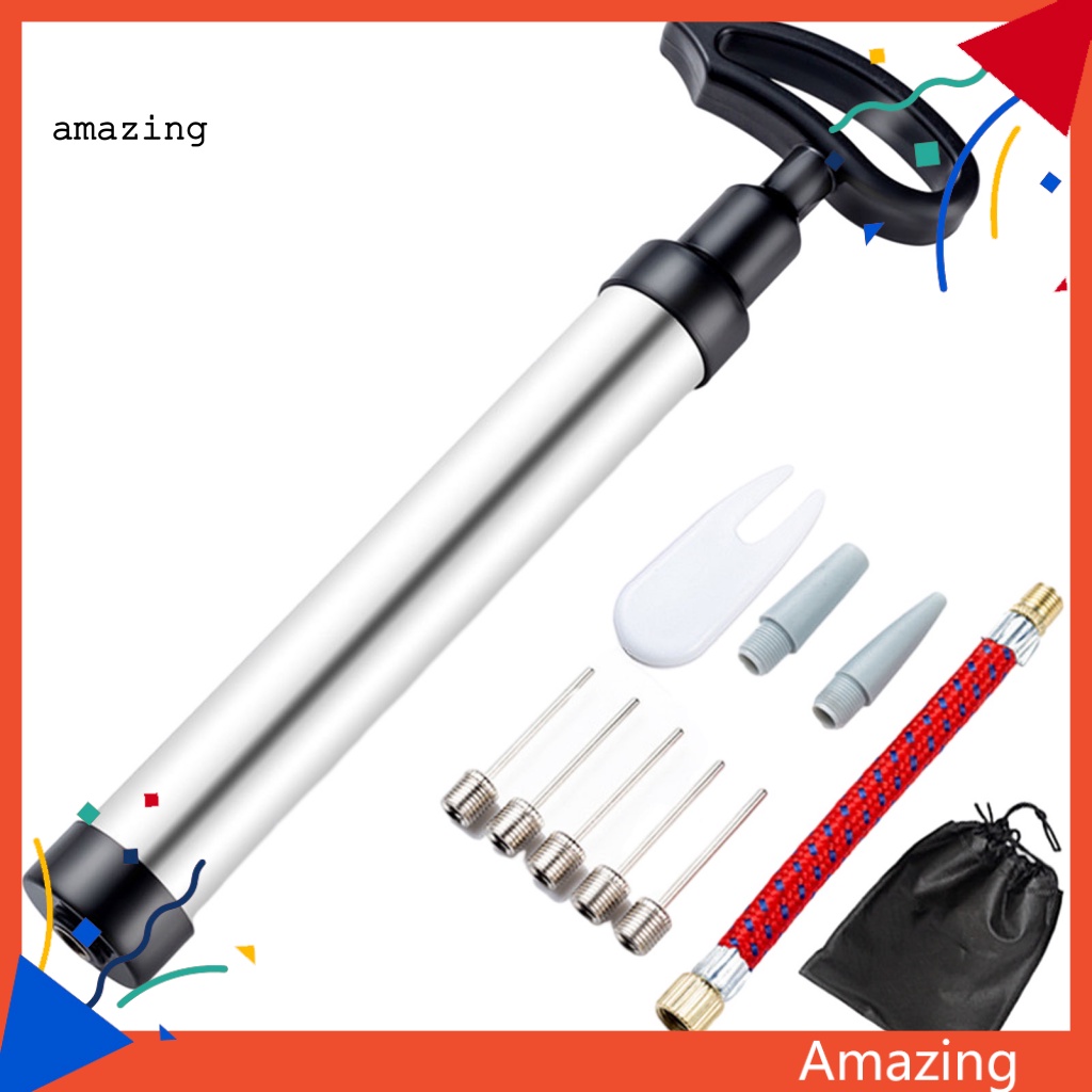 1 Bộ Dụng Cụ Bơm Bóng Rổ Với Ống Nối Dài Bằng Hợp Kim Nhôm Tiện Dụng