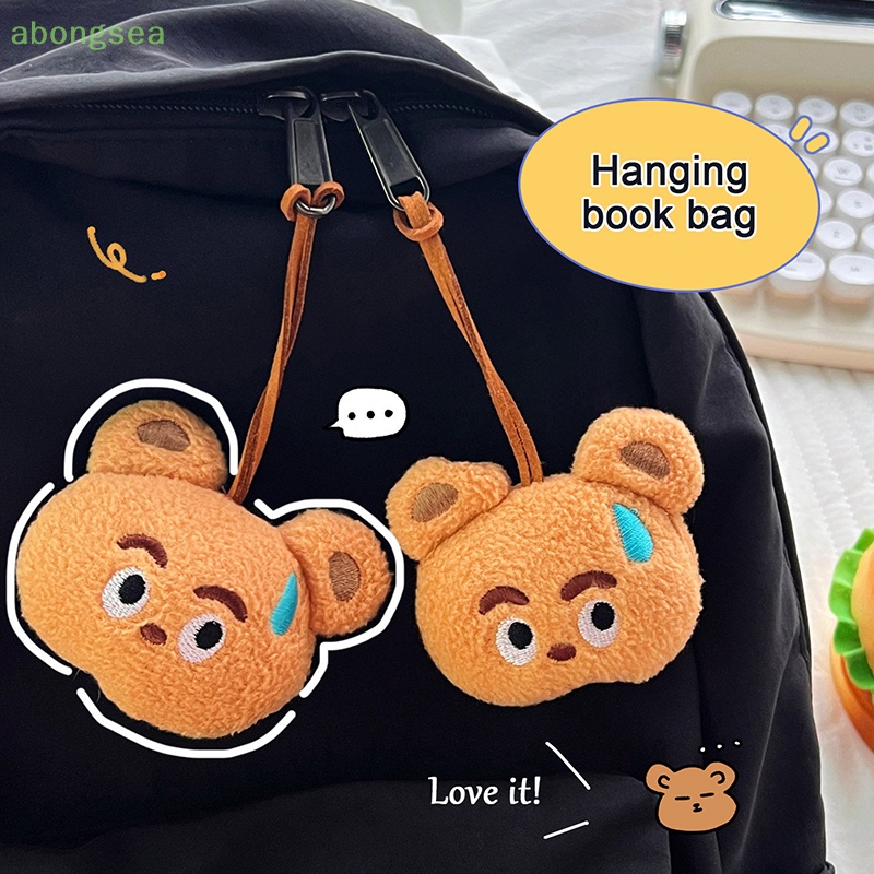 Abongsea Mặt Dây Chuyền Hình Búp Bê Gấu Nhồi Bông Dễ Thương Sáng Tạo Dành Cho Học Sinh