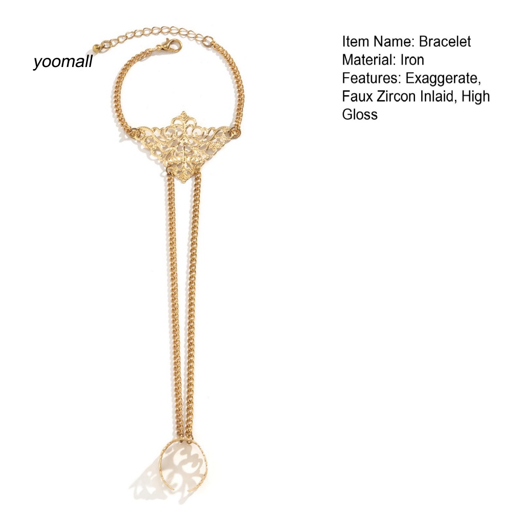 Yo / Vòng Đeo Tay Dạng Chuỗi Xích Hở Lỗ Hở Có Thể Điều Chỉnh Trang Trí Đơn Giản Cá Tính Thời Trang Không Phai Màu Dành Cho Bạn