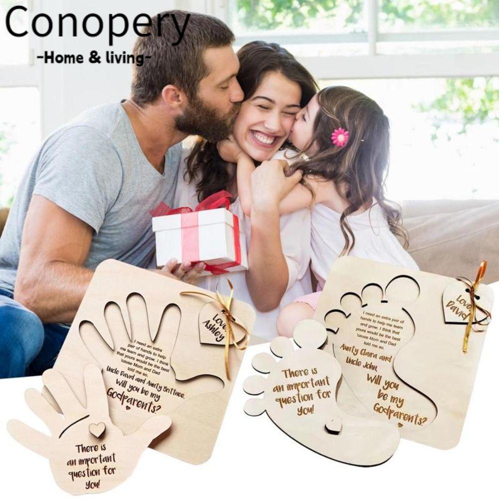 CONOPERY  Godparents Quà Tặng Trang Trí Cầu Hôn Mẫu Mới Grandchildren