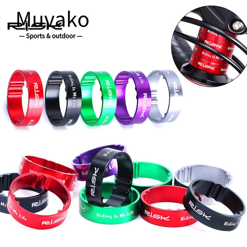 MUVAKO Bộ 4 Vòng Đệm Phuộc Trước Bằng Nhôm Gọn Nhẹ Cho Xe Đạp MTB