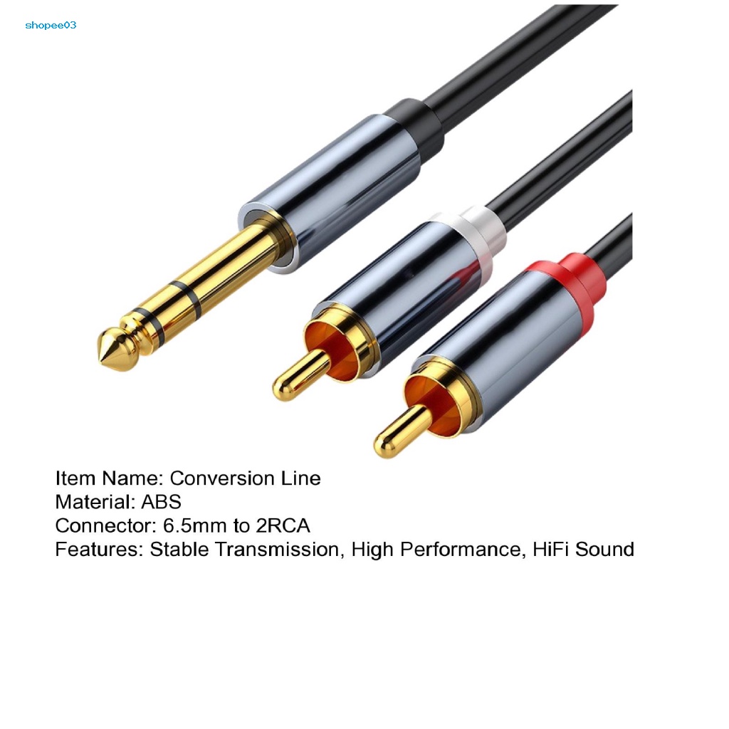 Dây Cáp Chuyển Đổi Âm Thanh HiFi 6.5mm Sang Dual RCA Chuyên Dụng
