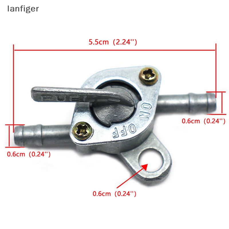 Lanf Vòi Nhiên Liệu 6mm Inline Petcock Thông Dụng Cho Xe Máy / Quad / Lawn EN