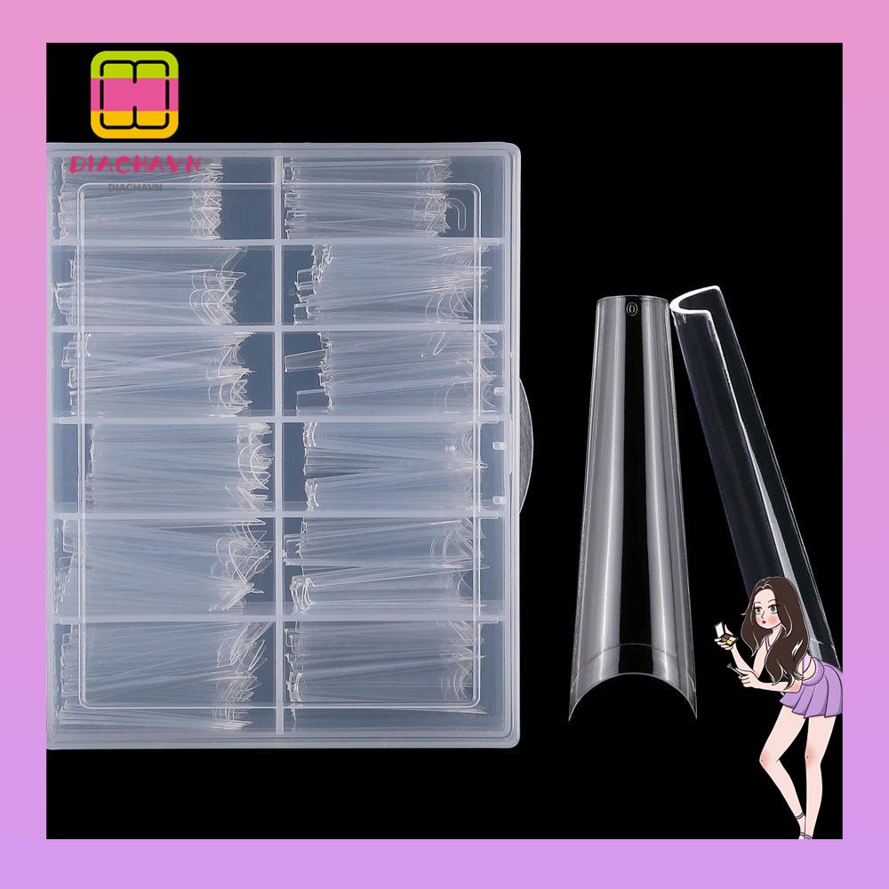 DIACHAVN Bộ 240 Móng Tay Giả Nối Dài Bảo Vệ Toàn Diện