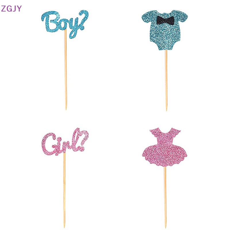 Set 12 Que Cắm Trang Trí Bánh Kem Tráng Miệng Dành Cho Bé Trai Và Bé Gái Mới