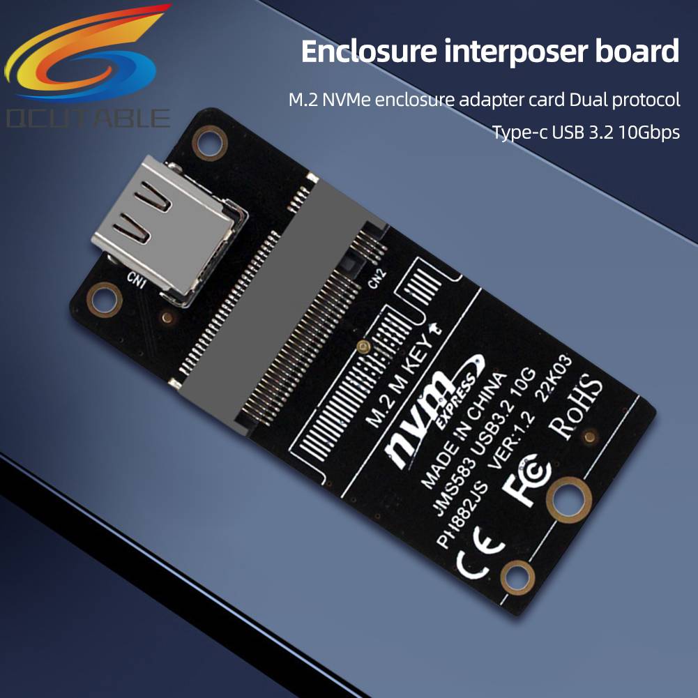 Thẻ Chuyển Đổi NVME M.2 Sang Type-C SSD 10Gbps Hỗ Trợ 2230 2242 2260 2280