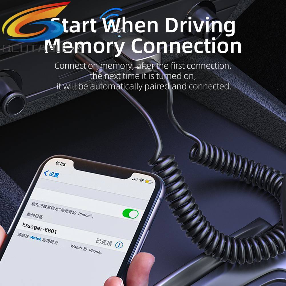 Essager Thiết Bị Nhận Tín Hiệu Âm Thanh Bluetooth Jack 3.5mm Cho Xe Ô Tô