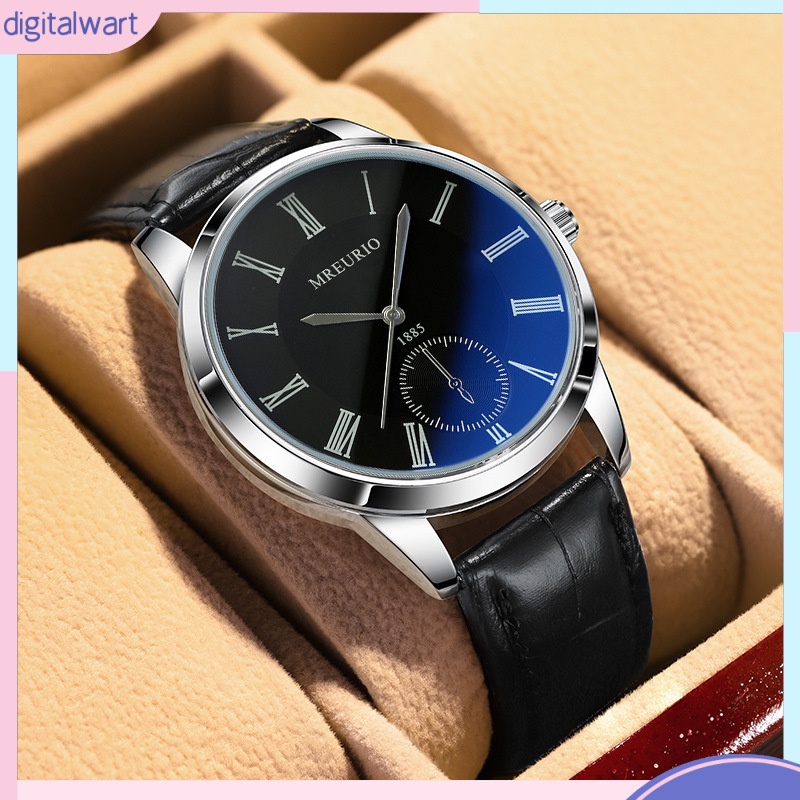 Đồng Hồ Đeo Tay Màu Xanh Dương Phong Cách Doanh Nhân Thời Trang Cho Nam