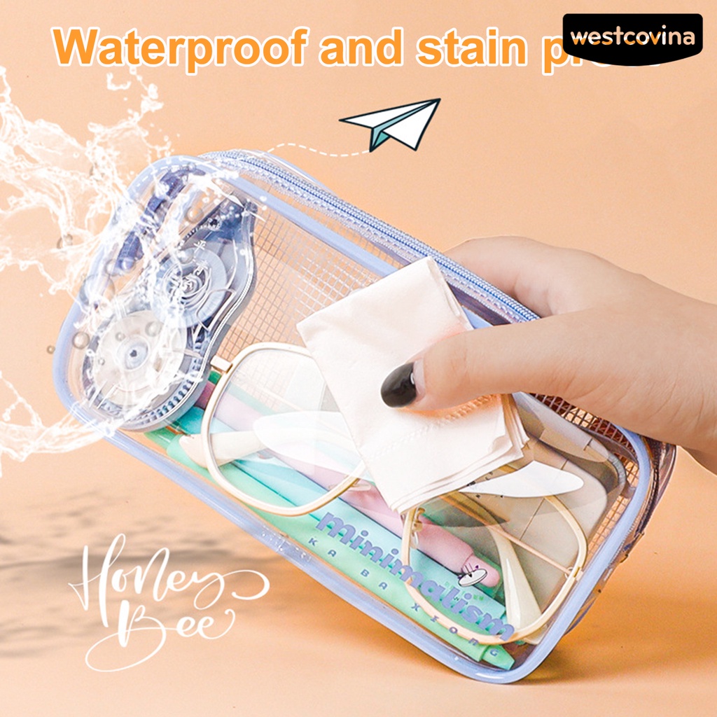 [WSTN] [WSTN]✎Túi Đựng Bút Trong Suốt Cỡ Lớn Chống Thấm Nước Tiện Dụng Cho Học Sinh