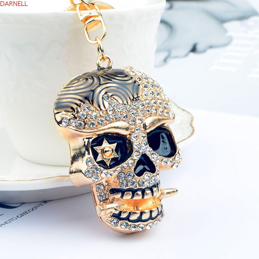 DARNELL Móc Khóa Hình Đầu Lâu Tráng Men Độc Đáo