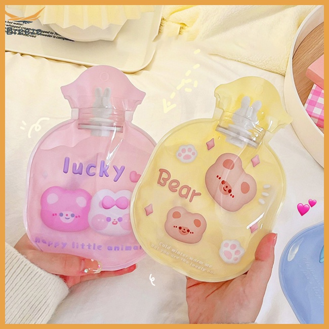 Túi Chườm Nóng 310ml Mini Trong Suốt Họa Tiết Hoạt Hình Dễ Thương