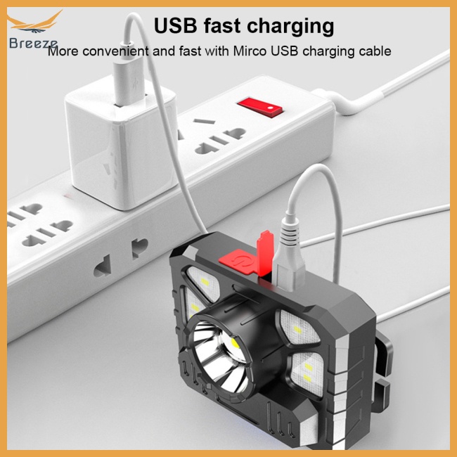 Đèn Led Cob Đeo Đầu Di Động Có Thể Điều Chỉnh Và Sạc Lại Cho Hoạt Động Ngoài Trời