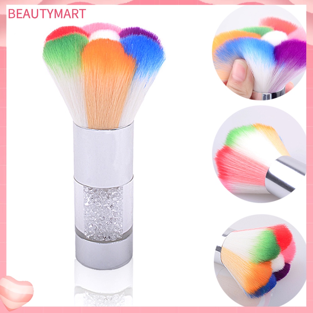 [beautymart] Cọ Phủi Bụi Móng Tay Tay Cầm Đính Hạt Giả Kim Cương