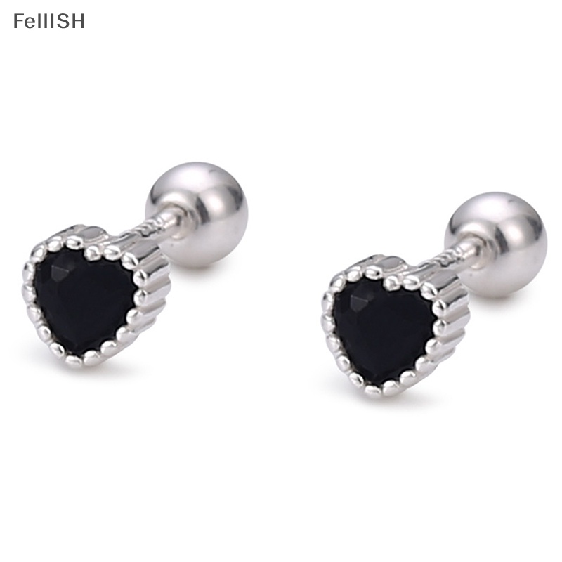 1 Đôi Bông Tai Bạc S999 Hình Trái Tim Xoắn Ốc Dành Cho Nữ 439br