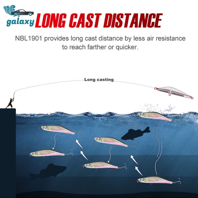 Galaxy Mồi Câu Cá Giả 9cm / 16g Chất Lượng Cao