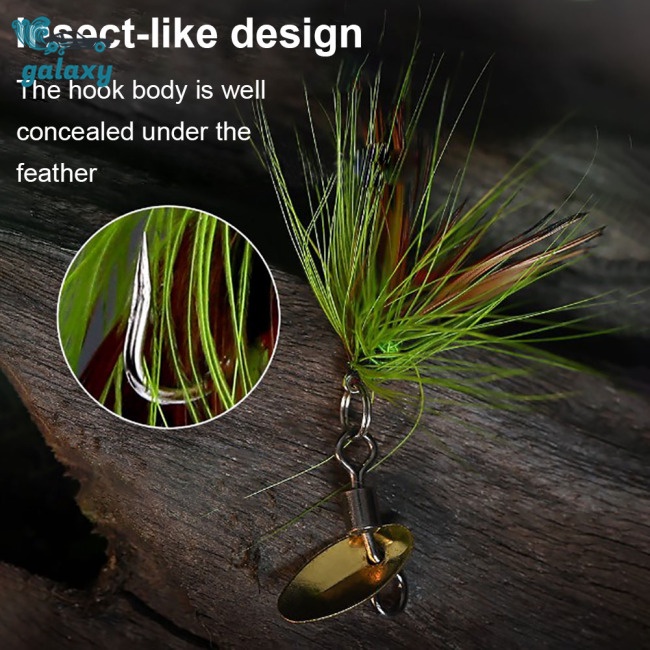 Galaxy Bộ 5 Mồi Câu Hình Côn Trùng Bằng Thép Carbon Cao Cấp
