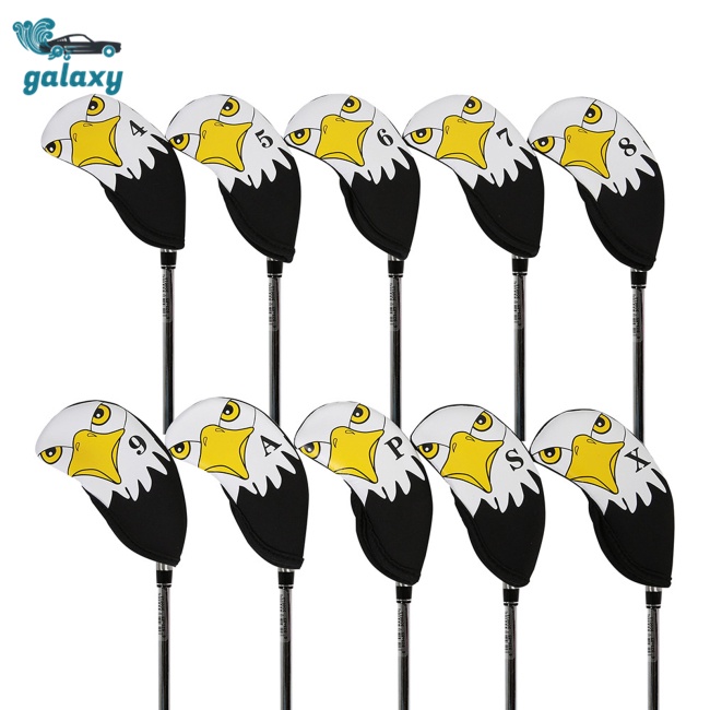 Galaxy Set 10 Vỏ Bọc Đầu Gậy Đánh Golf Chống Trầy In Số Tiện Dụng