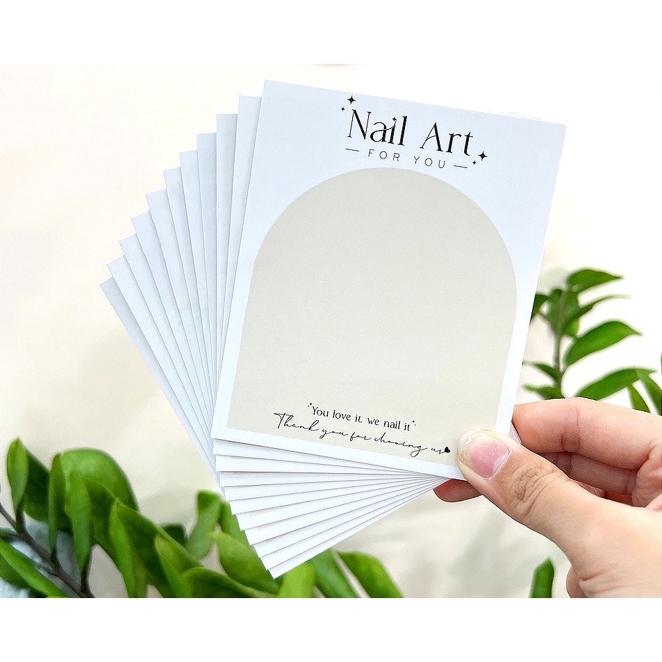 Lốc 10 bìa nailbox có tặng kèm bọc kiếng, làm móng úp