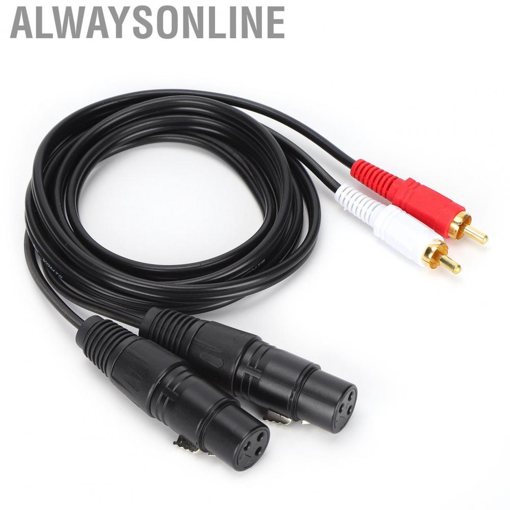 Alwaysonline 1.5M Dual XLR Female To Cable Microphone Speaker DVD Cord Wir ZIN