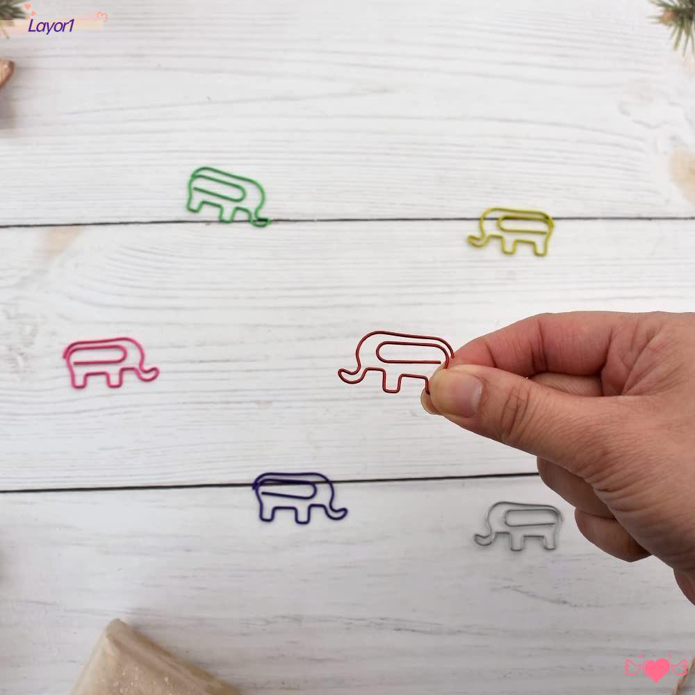 Set 1 / 100 Kẹp Giấy Đánh Dấu Trang Sách Hình Chú Voi Dễ Thương