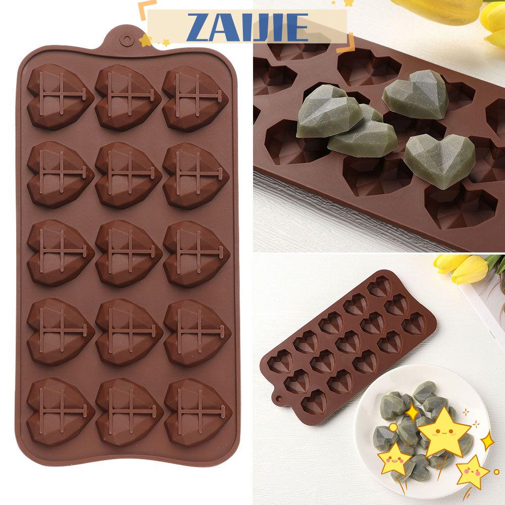 ZAIJIE24 Khuôn Silicone Làm Bánh Hình Trái Tim