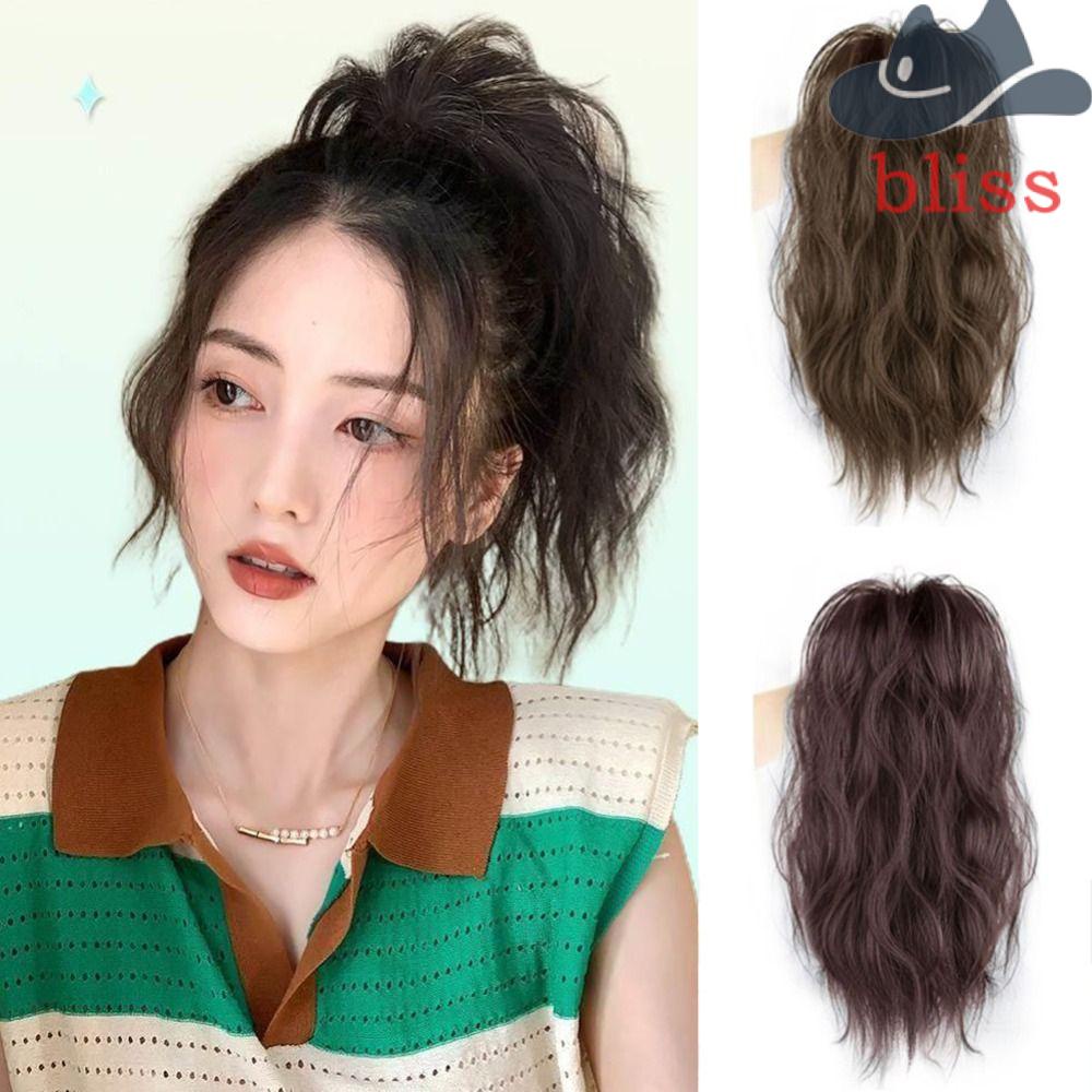 Tóc Giả Xoăn Đuôi Ngựa Màu Nâu / Đen Cách Nhiệt Dễ Phối Đồ