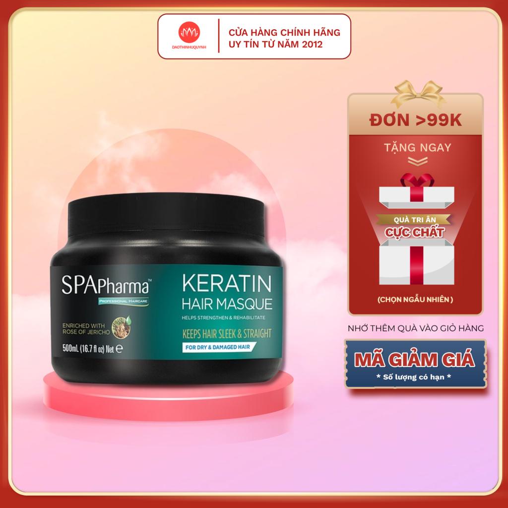 Ủ Tóc Spa Pharma Keratin Hair Masque Mặt Nạ Dành Cho Tóc Khô Và Hư Tổn 500ml nhập khẩu chính hãng - daothinhuquynh