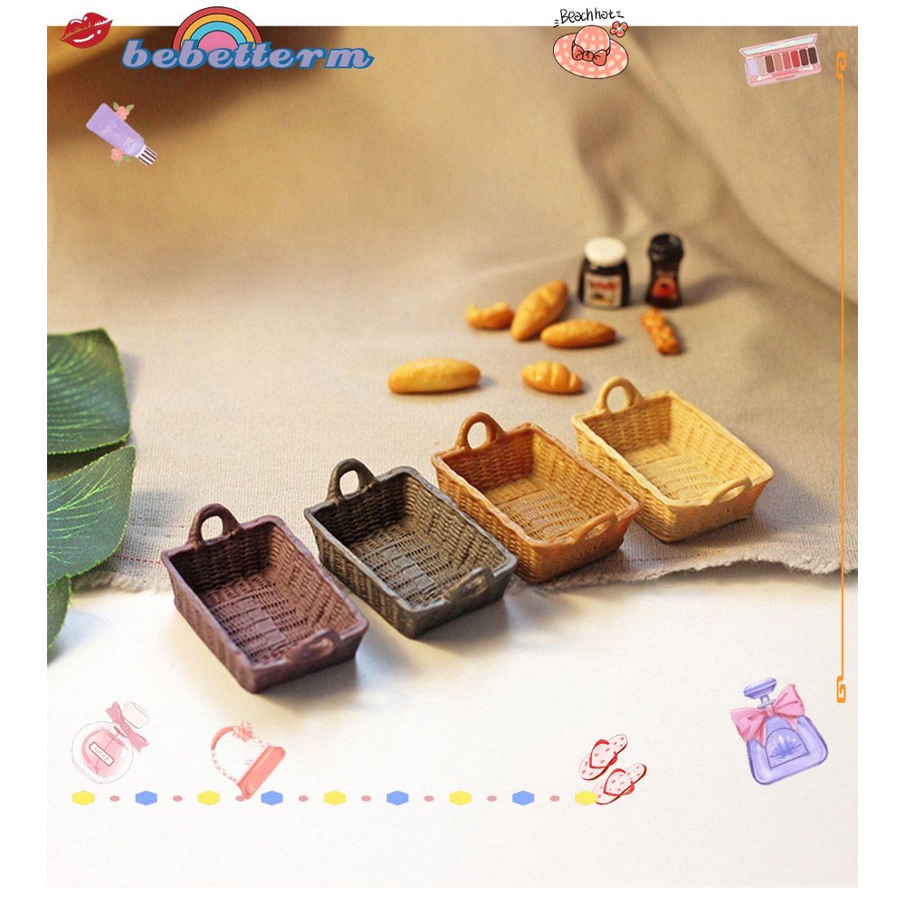 BEBETTERM Giỏ Đựng Đồ Dùng Tỉ Lệ 1: 6 / 1: 12 Trang Trí Nhà Búp Bê