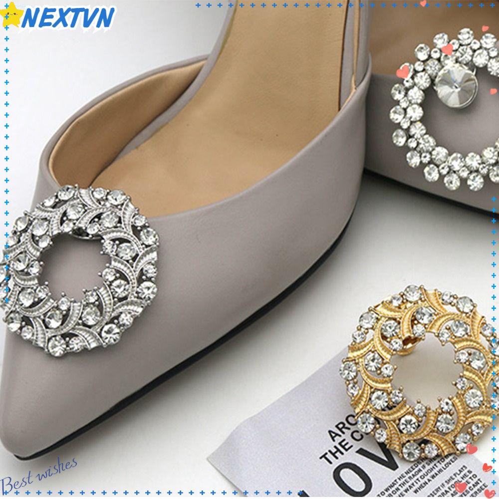 Kẹp Giày Cao Gót Đính Đá Lấp Lánh Thay Thế Thời Trang Cho Cô Dâu