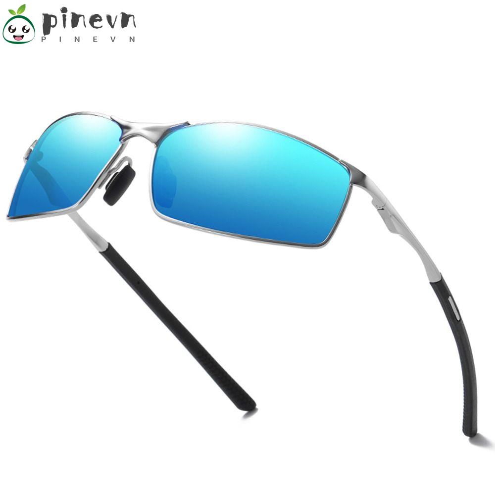 PINEVN Kính Mát Phân Cực Gọng Kim Loại Hỗ Trợ Tầm Nhìn Ban Đêm