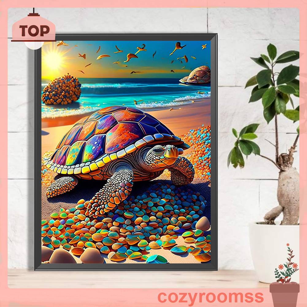 Tranh Đính Đá Kim Cương Toàn Bộ 5D DIY Hình Vẽ Rùa Biển