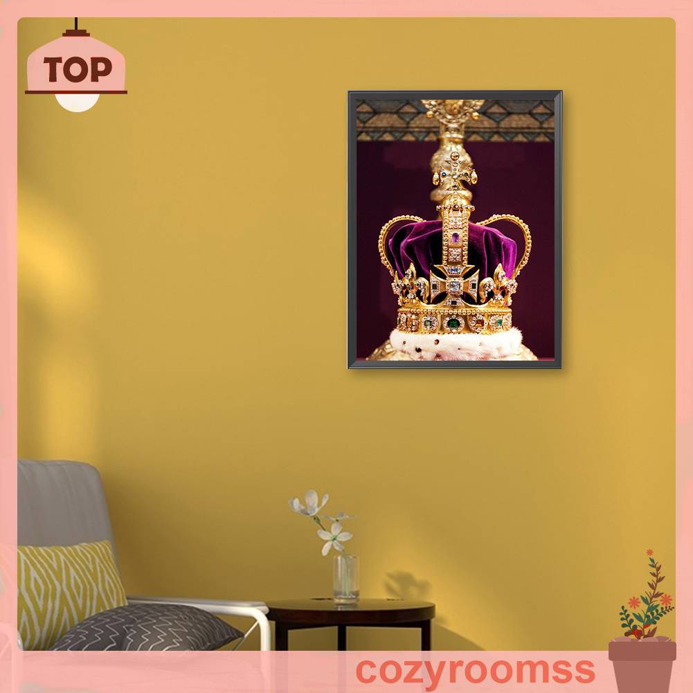 Tranh Đính Đá Kim Cương Toàn Bộ 5D DIY Hình Vương Miện