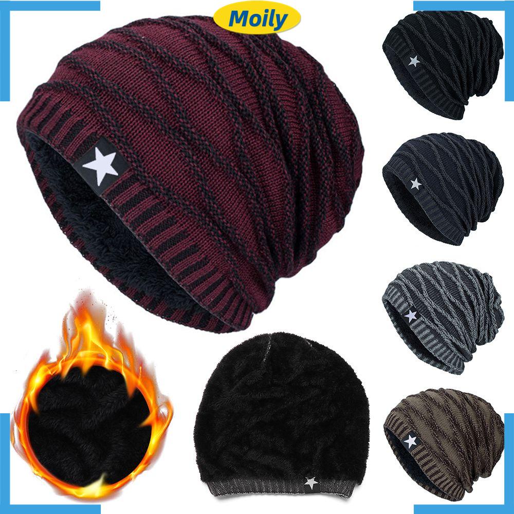 MOILYVN Mũ Beanie Thể Thao Giữ Ấm Mùa Đông Cho Nam