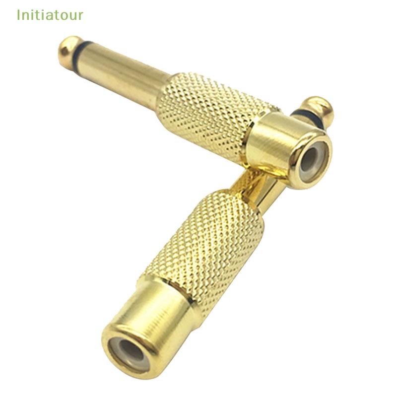 Set 2 Dây Cáp Chuyển Đổi Âm Thanh Mono Male Sang RCA Female 6.35mm 1 / 4 "