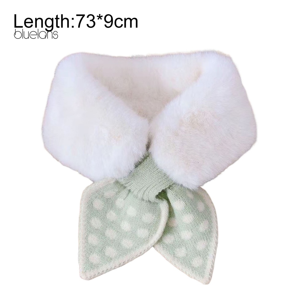 Bluelans Khăn Choàng Cổ Siêu Mềm Giữ Ấm Mùa Đông Họa Tiết Chấm Bi Ngọt Ngào Cho Bé Gái Mặc Hàng Ngày