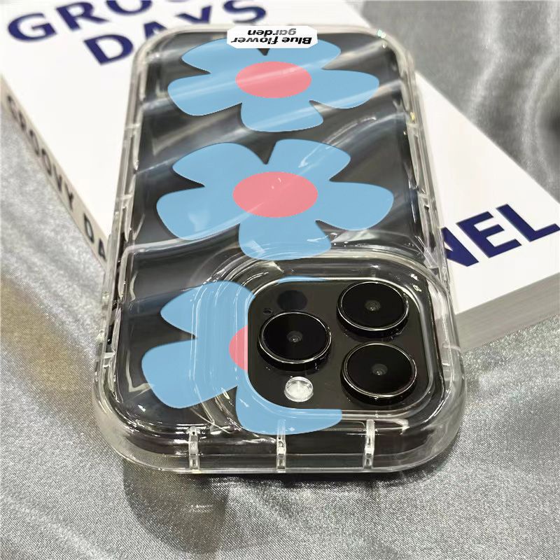 Ốp Điện Thoại Mềm Trong Suốt Họa Tiết Hoa Năm Cánh Cho Iphone 14Promax 1312 / 11 7 / 8plus xr / sins AVGX