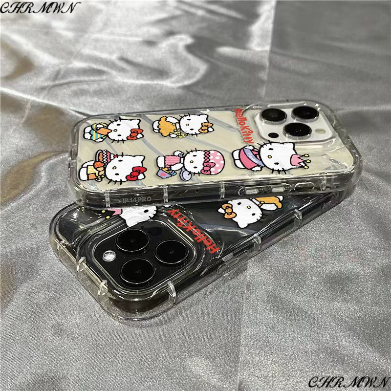 Ốp Điện Thoại Dẻo Họa Tiết Hoạt Hình Dễ Thương Chống Sốc Cho iPhone12 11Kitty14Promax 8Plus 137