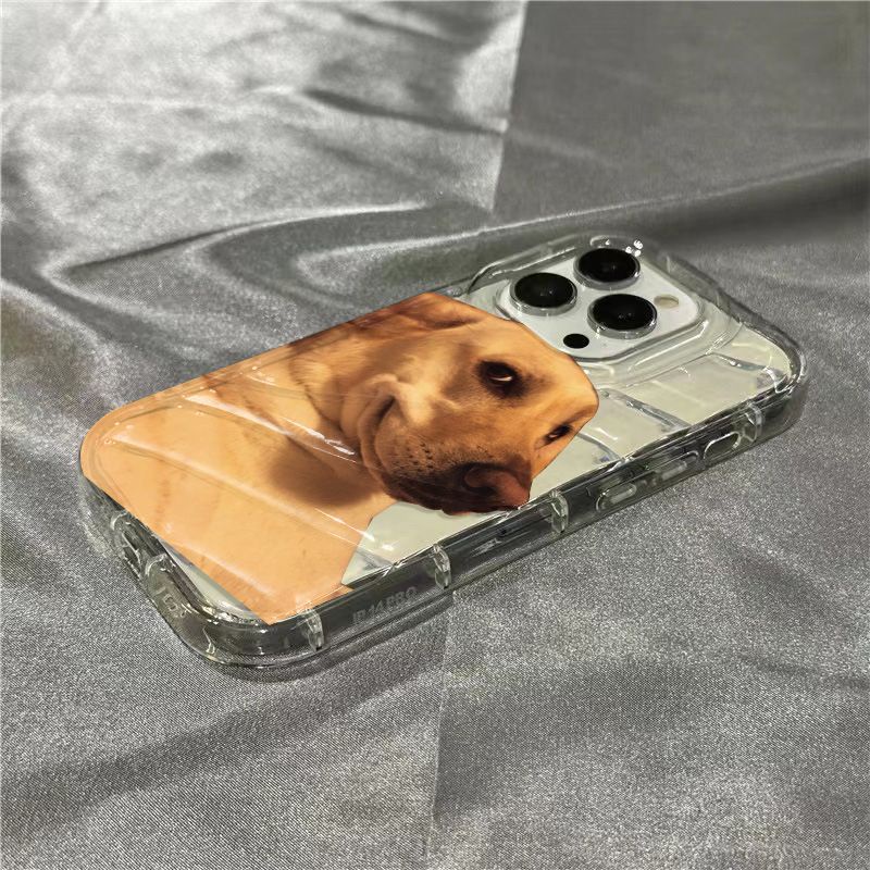 Ốp Điện Thoại Dẻo Họa Tiết Hoạt Hình Chú Chó Cười Dễ Thương Cho iPhone14promax / 11 Sins13127 8Plus Xr / Trong Suốt