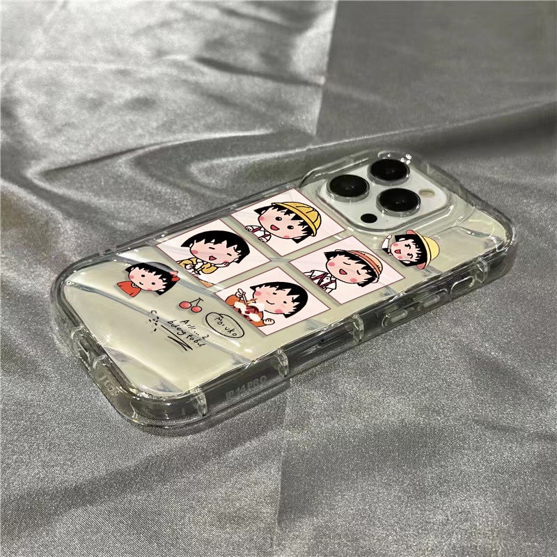 Ốp Điện Thoại Dẻo Trong Suốt Họa Tiết Hoạt Hình Maruko Cho iPhone14promax 1312 / 11 7 / 8plus xr / sins 667Z