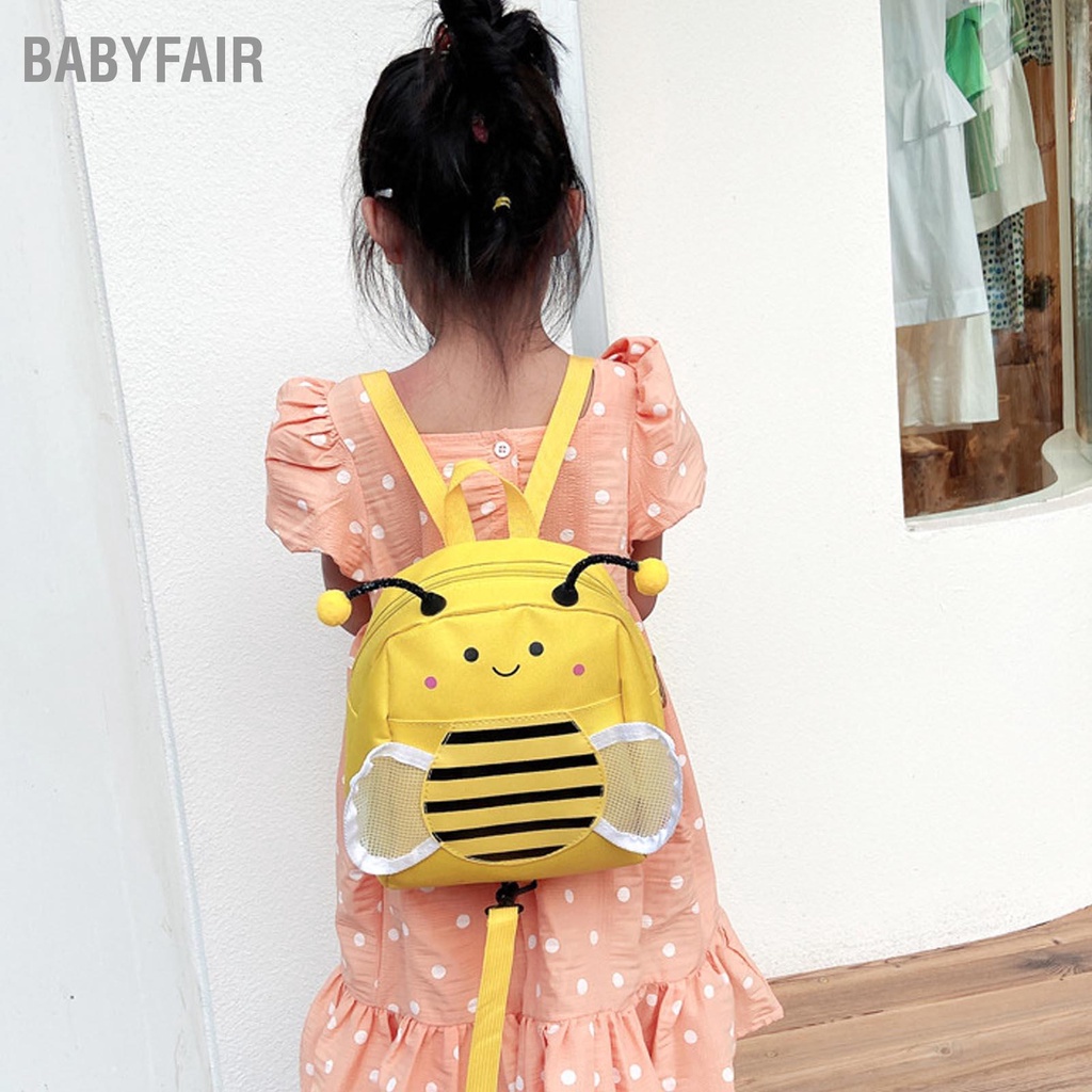 Babyfair Ba Lô Cho Bé Mầm Non Hoạt Hình Dễ Thương Dây Xích Ong Học Động Vật Schoolbag Chống Mất Liên Kết