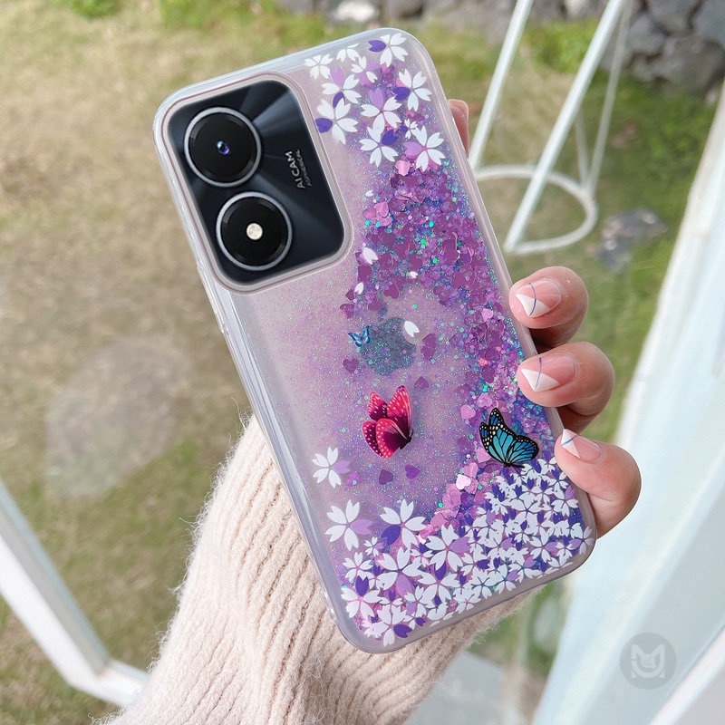 Ốp Điện Thoại Kim Tuyến Nước Cho vivo v27e v25e v23e v20se v21e v11i v19 v20 v23 v25 v21 v11 v15 v17 x50 x60 x70 x80 x90 pro