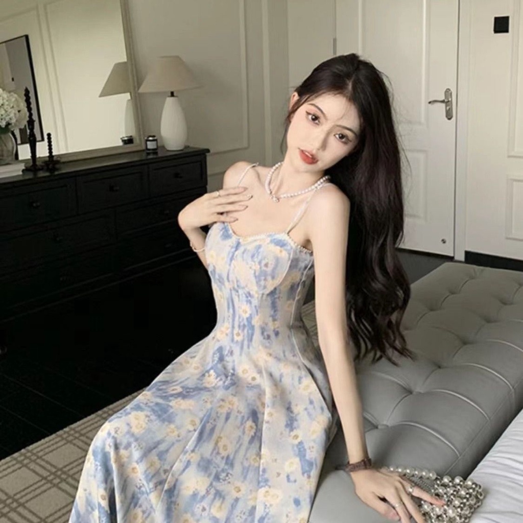 Đầm Hai Dây Dáng Ôm Phong Cách Thời Trang Mùa Hè Pháp Hàng Mới Dành Cho Bạn Nữ