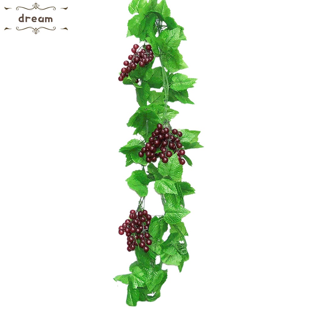 【DREAMLIFE】Grape Vines Plastic Simulation Fruits 4 Pieces Artificial Artificial Vines