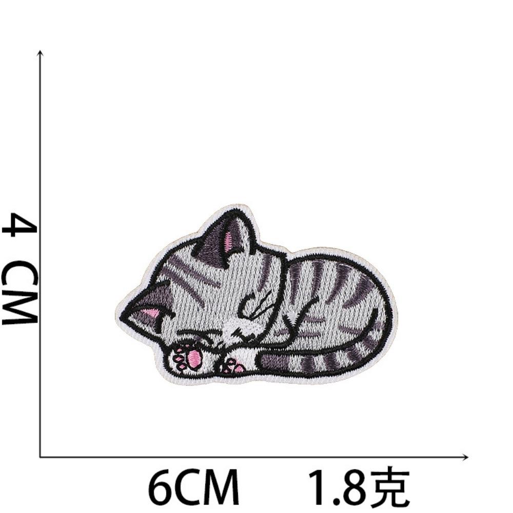 Sticker Ủi Thêu Hình Khủng Long / Mèo / Bươm Bướm Dễ Thương DIY