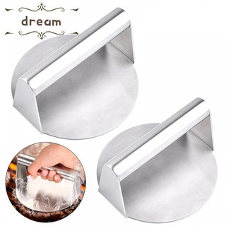 【DREAMLIFE】Burger Press Flat Bottom Ground Meat Masher for Grill Flat Top Grilling Tool