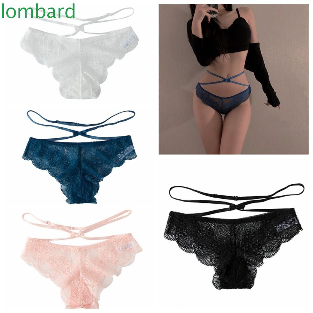 Quần Lót Chữ T Lưng Thấp Phối Ren Không Đường May Thoải Mái Cho Nữ