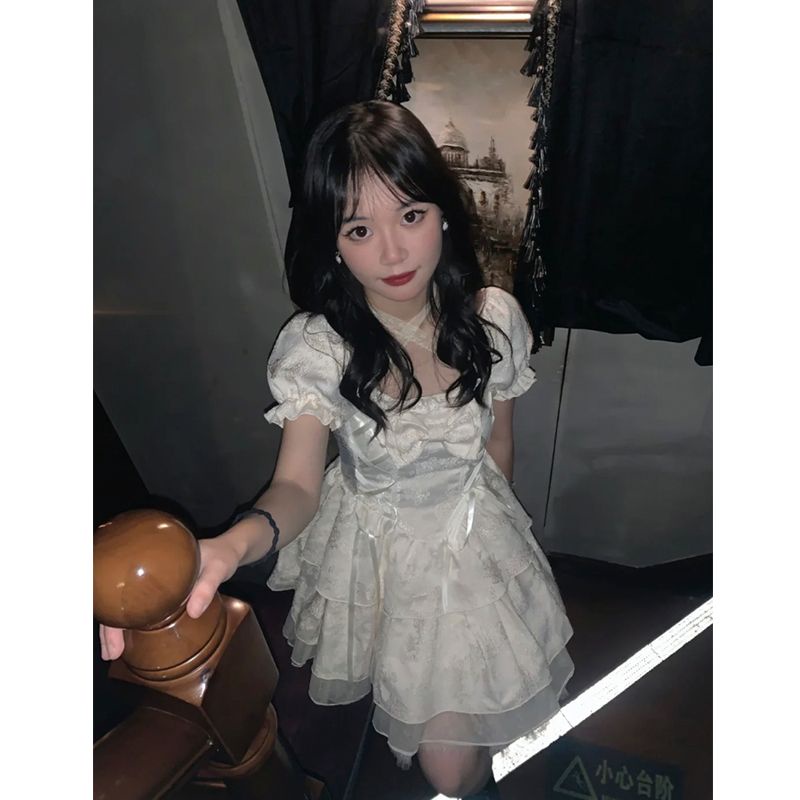 Đầm Hoa Thắt Nơ Eo Phong Cách Pháp Thời Trang Mùa Hè Ngọt Ngào Cho Nữ