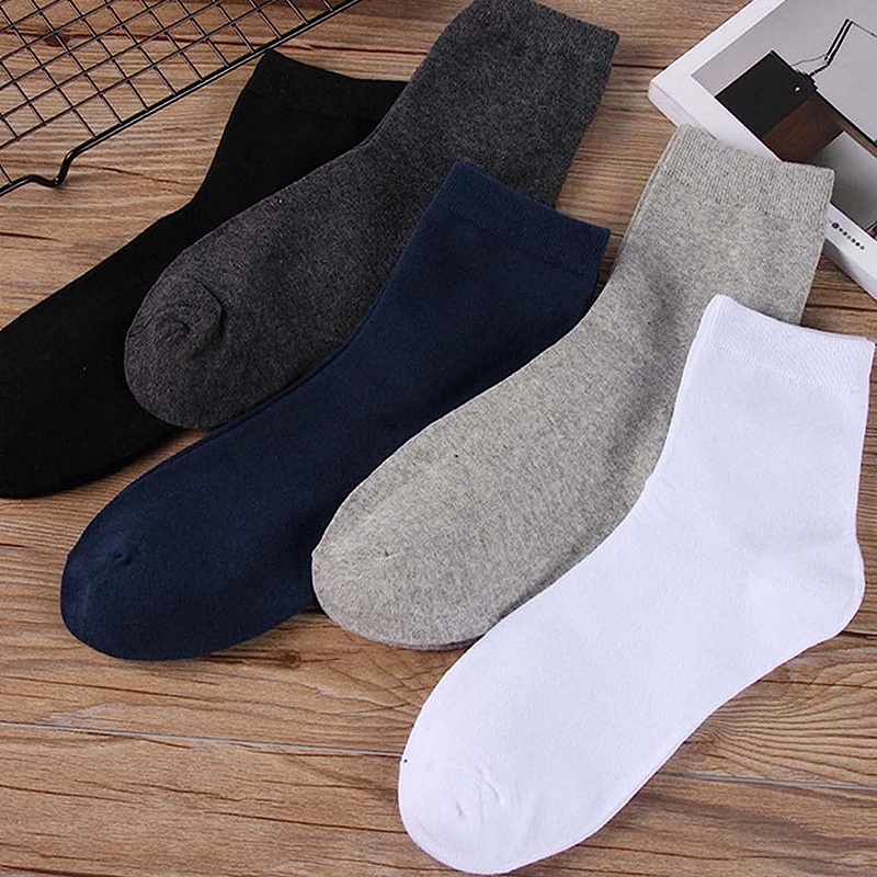 Set 5 Đôi Vớ Cotton Mềm Mại Cho Nam