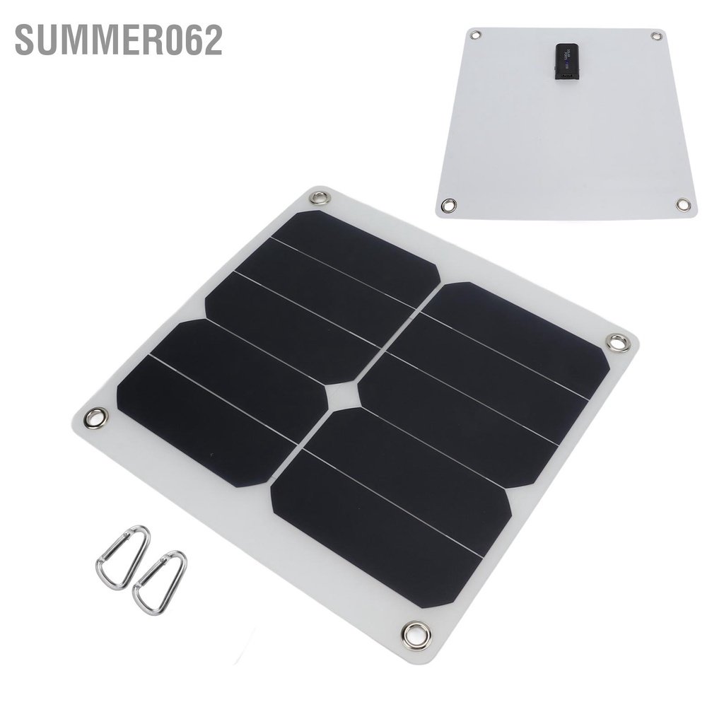 Summer062 Bảng Sạc Năng Lượng Mặt Trời 15W 5V Mini Di Động Polysilicon Bán Linh Hoạt Usb Điều Khiển Mô-đun Quang Điện