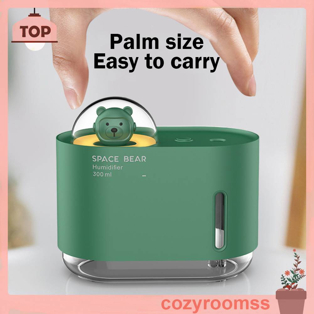 Máy Phun Sương Tạo Ẩm 300ML Có Đèn Nhiều Màu Sắc